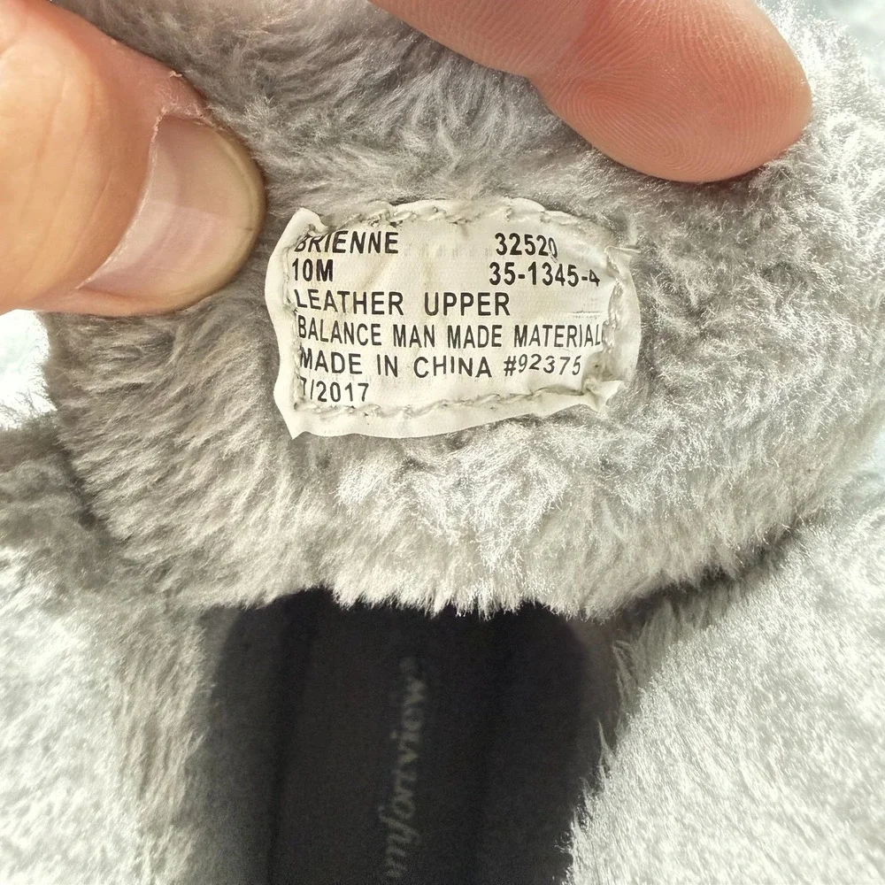Comfortview Brienne Duck Boots Womens 10M Grey Blue Waterproof Faux Fur